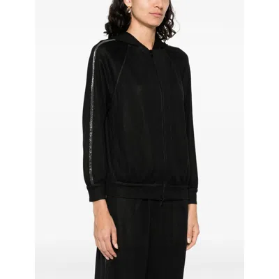Brunello Cucinelli Black Sweatshirts In Black
