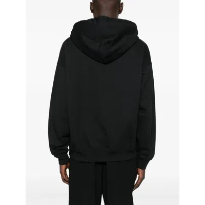 Y-3 Zip-up Black Hoodie With Minimalist Design In Black