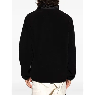 Moncler Teddy Zip-up Sweatshirt With Pocket Clothing In Black