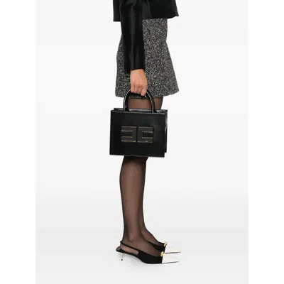 Elisabetta Franchi Black Tote Bags