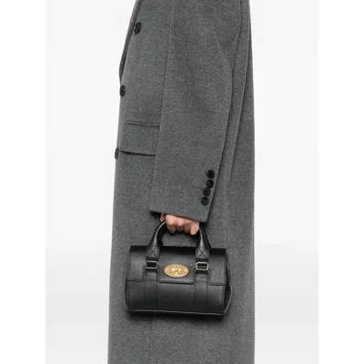 Mulberry Turnlock-top Leather Tote Bag In Black