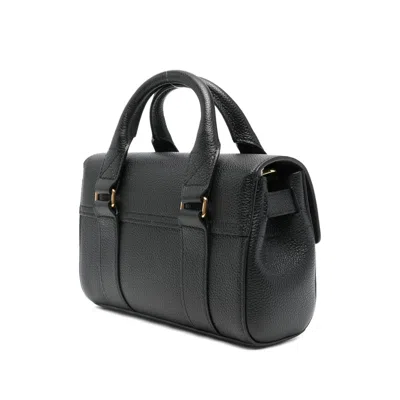 Mulberry Turnlock-top Leather Tote Bag In Black