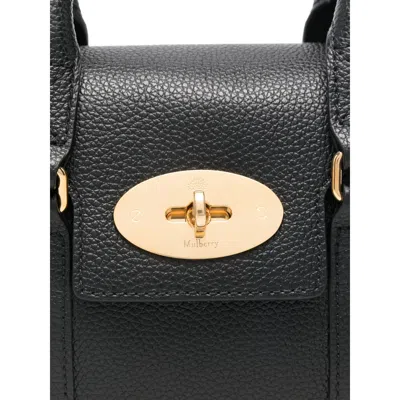 Mulberry Turnlock-top Leather Tote Bag In Black