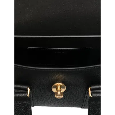 Mulberry Turnlock-top Leather Tote Bag In Black