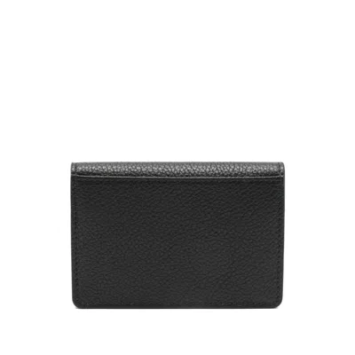 Ferragamo Gancini-plaque Leather Wallet In Black