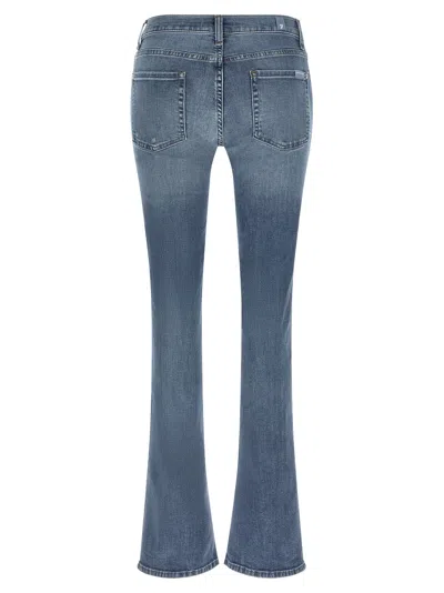 7 For All Mankind Bootcut Denim Trousers With Front And Back Pockets In Blue