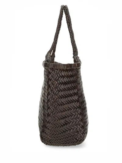 Dragon Diffusion Nantucket Large Woven Shoulder Bag In Brown