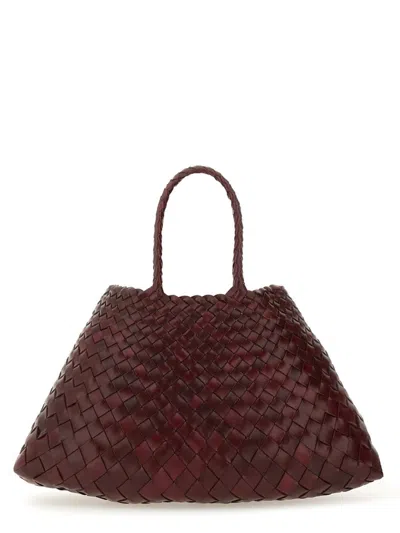 Dragon Diffusion Women Small Santa Croce Shoulder Bag In Burgundy