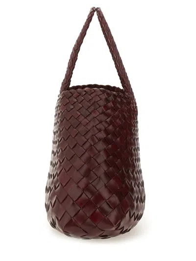 Dragon Diffusion Women Small Santa Croce Shoulder Bag In Burgundy