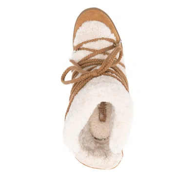 Isabel Marant Shearling And Suede Snow Boots In Multi