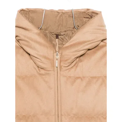 Max Mara The Cube Short Down Jacket In Neutral