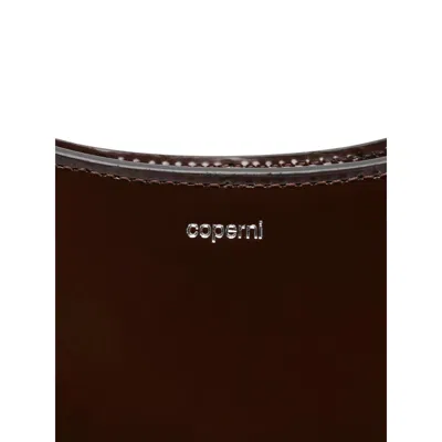 Coperni Crescent-shaped Brown Leather Shoulder Bag In Brown