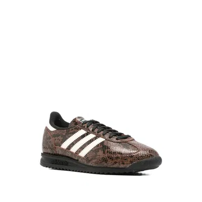 Adidas Originals Brown Sneakers In Animal Print