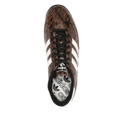 Adidas Originals Brown Sneakers In Animal Print