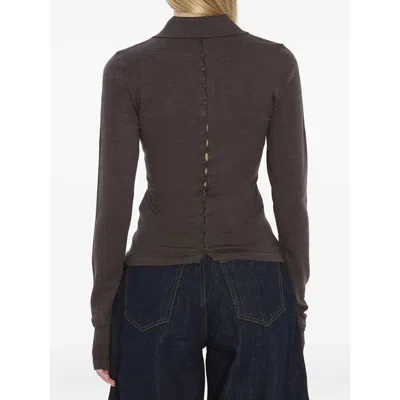 Jacquemus Women Le Polo Merino In Brown