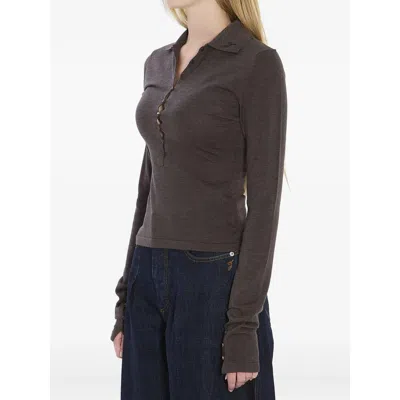 Jacquemus Women Le Polo Merino In Brown