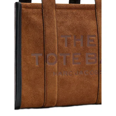 Marc Jacobs Medium Suede Tote Bag With Adjustable Strap In Brown