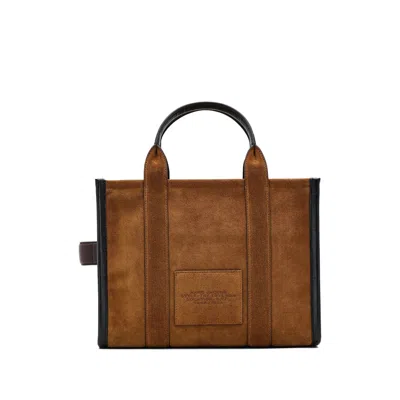 Marc Jacobs Medium Suede Tote Bag With Adjustable Strap In Brown