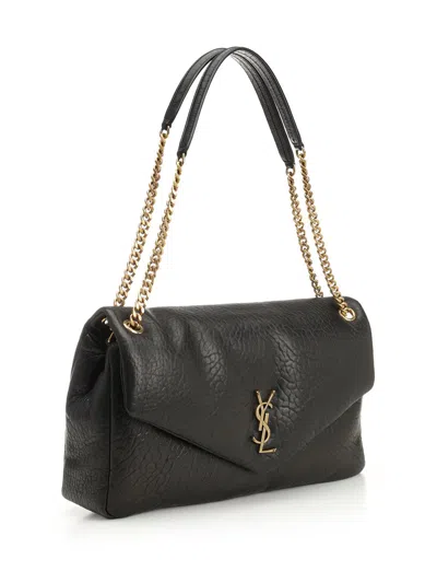 Saint Laurent Calypso Shoulder Bags Black In Black