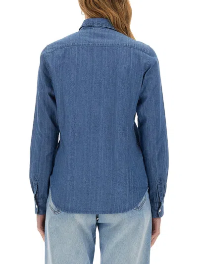 Aspesi Camicia In Denim In Blue