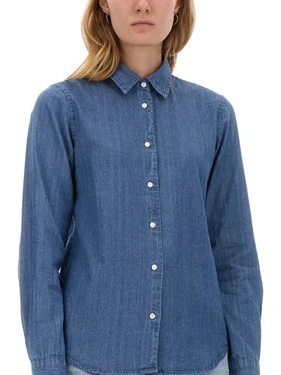 Aspesi Camicia In Denim In Blue