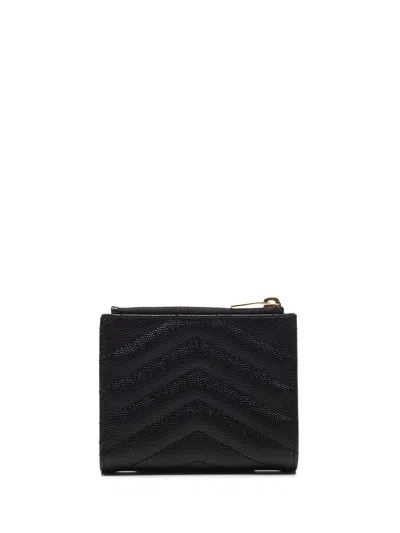 Saint Laurent Cassandre Wallets Black