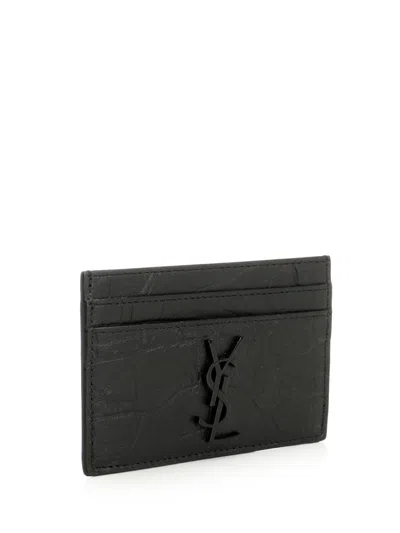 Saint Laurent Cassandre Wallets Black In Brown