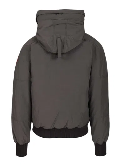Canada Goose Granite Grey Chilliwack Bomber Jacket With Attached Hood In Gray
