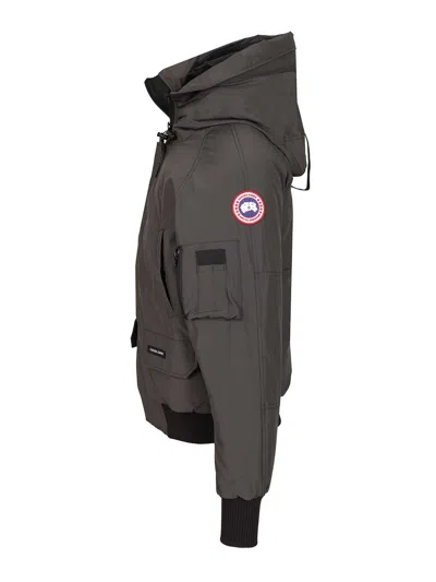 Canada Goose Granite Grey Chilliwack Bomber Jacket With Attached Hood In Gray