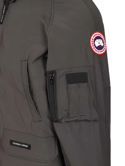 Canada Goose Granite Grey Chilliwack Bomber Jacket With Attached Hood In Gray