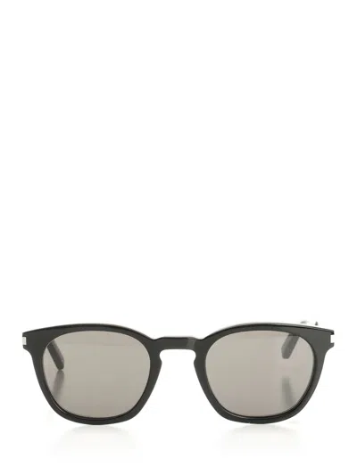 Saint Laurent Classic Sl 28 Glasses Black In Burgundy