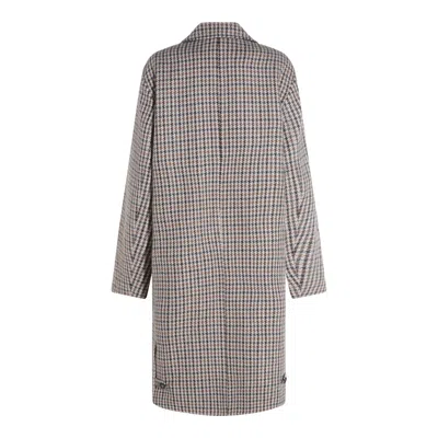 Mackage Houndstooth-pattern Coat In Brown