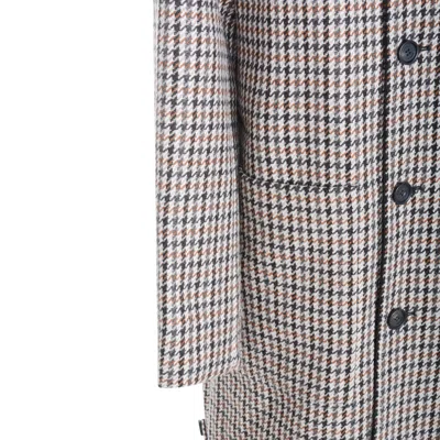 Mackage Houndstooth-pattern Coat In Brown