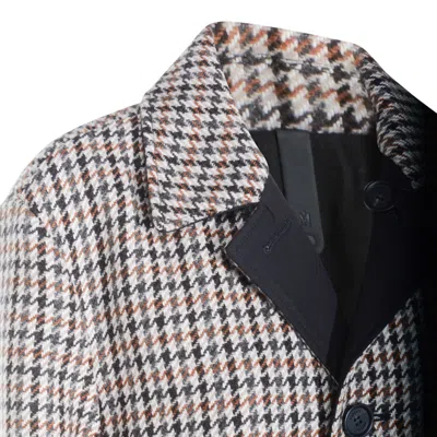 Mackage Houndstooth-pattern Coat In Brown