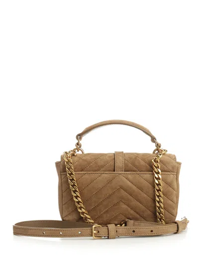 Saint Laurent College Handbags Beige