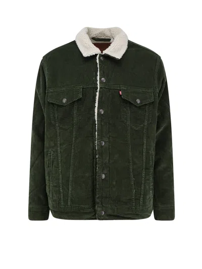 Levi's Corduroy & Faux Shearling Depot Jacket In Green