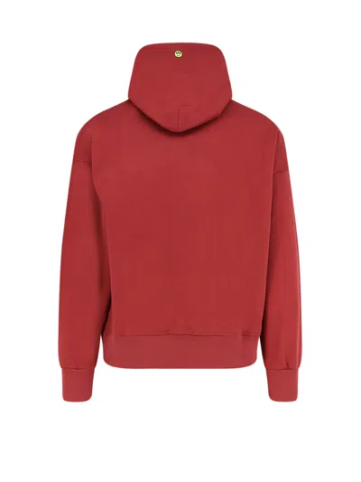 Barrow Hooded Pocket Sweatshirt In Red