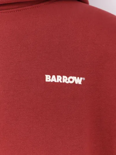 Barrow Hooded Pocket Sweatshirt In Red