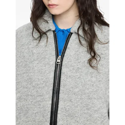 Jw Anderson Contrast Trim Casual Jacket Light Grey Melange In Gray