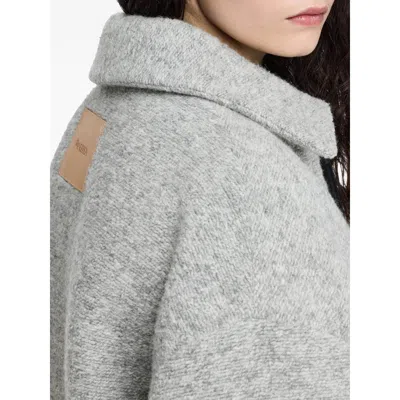 Jw Anderson Contrast Trim Casual Jacket Light Grey Melange In Gray