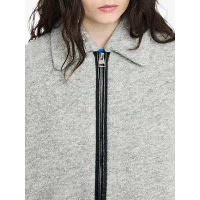 Jw Anderson Contrast Trim Casual Jacket Light Grey Melange In Gray