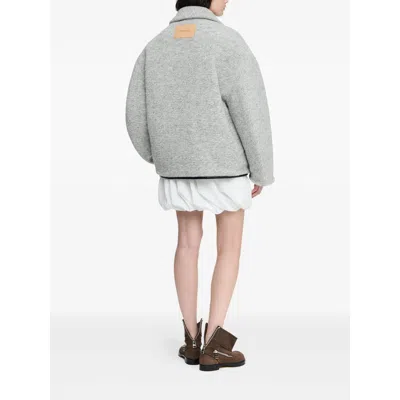 Jw Anderson Contrast Trim Casual Jacket Light Grey Melange In Gray