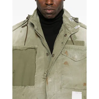 Miharayasuhiro Distressed Field Puffer Jackets Green In Green