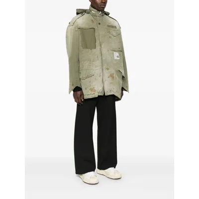 Miharayasuhiro Distressed Field Puffer Jackets Green In Green
