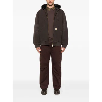 Carhartt Brown Og Active Jacket Hooded Jacket In Brown