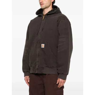 Carhartt Brown Og Active Jacket Hooded Jacket In Brown