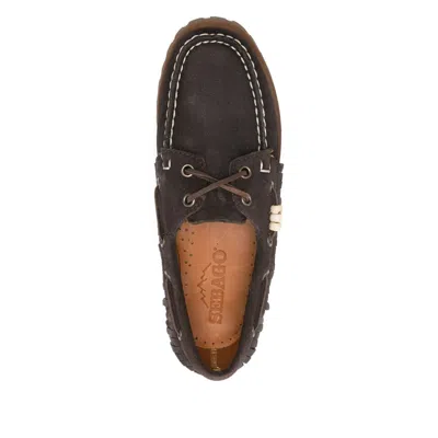 Sebago Brown Suede Lace-up Loafers In Brown