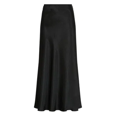 Maison Margiela Midi-length Flared Hem Skirt In Acetate In Black