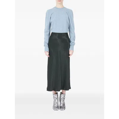 Maison Margiela Midi-length Flared Hem Skirt In Acetate In Black
