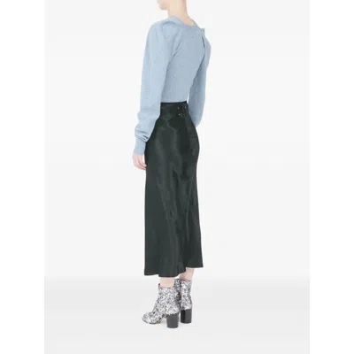 Maison Margiela Midi-length Flared Hem Skirt In Acetate In Black